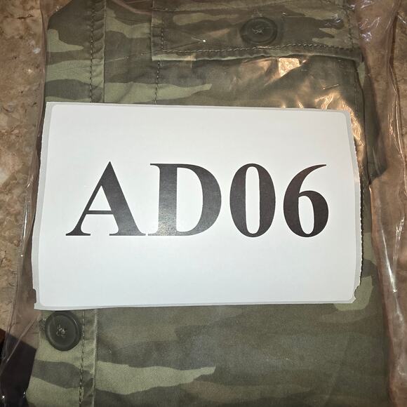 CASLON Womens SP Petite Green Camouflage Button Utility Jacket Shacket Military - Picture 9 of 9